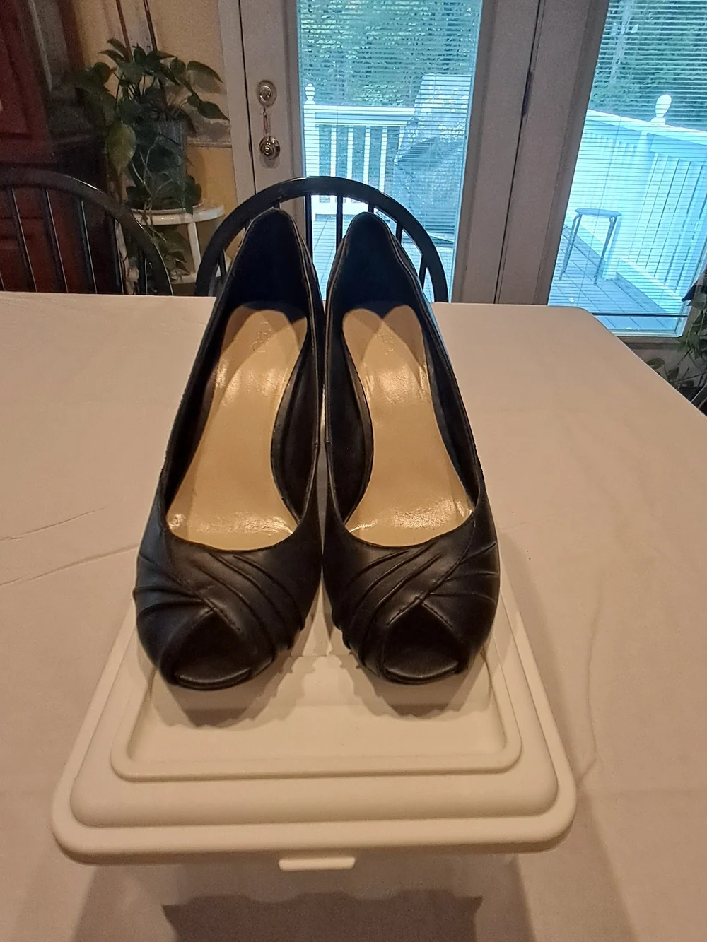 CATO Black Women's Peep-Toe Heels Size‎ 8